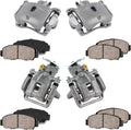 FRONT + REAR [4] Loaded OE Calipers + Ceramic Brake Pads Kit J85198