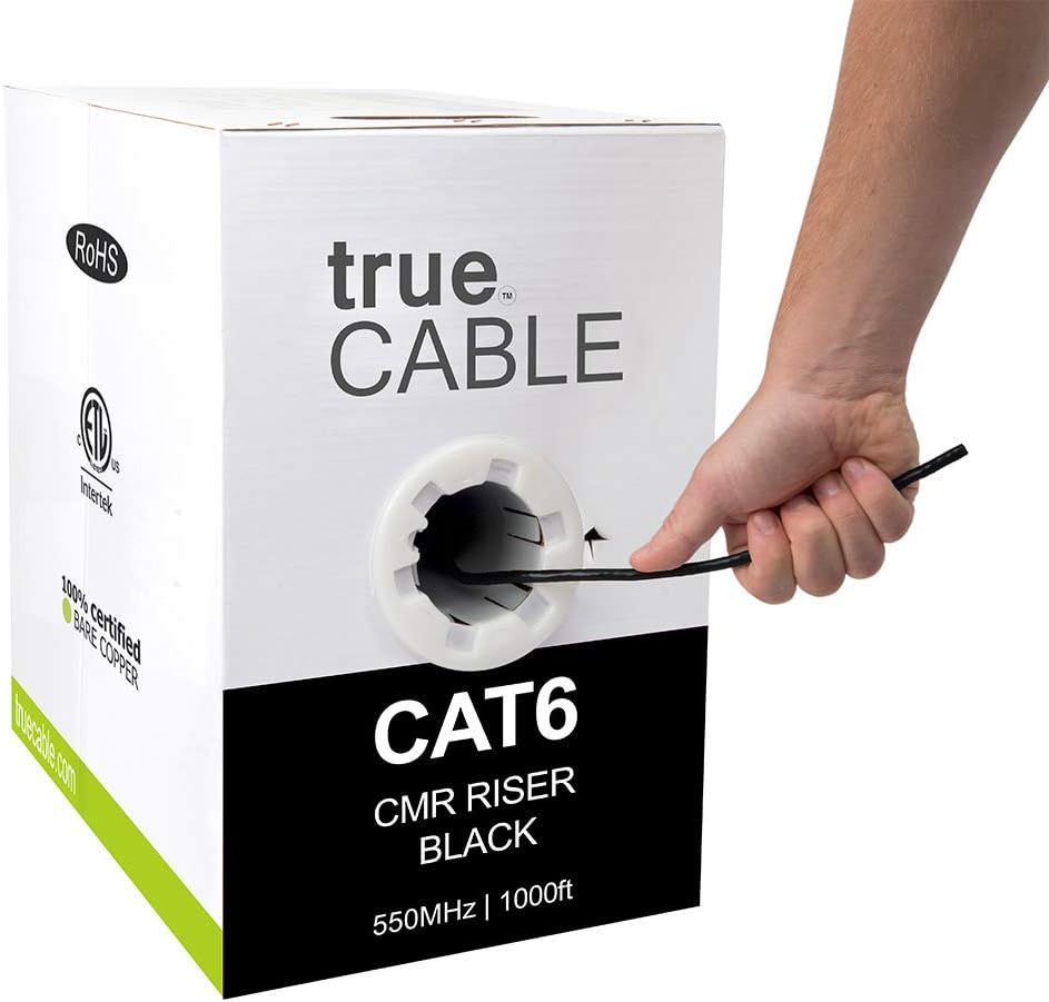 1000ft Yellow 23AWG 4 Pair Solid Bare Copper Bulk Ethernet Cable Z639393