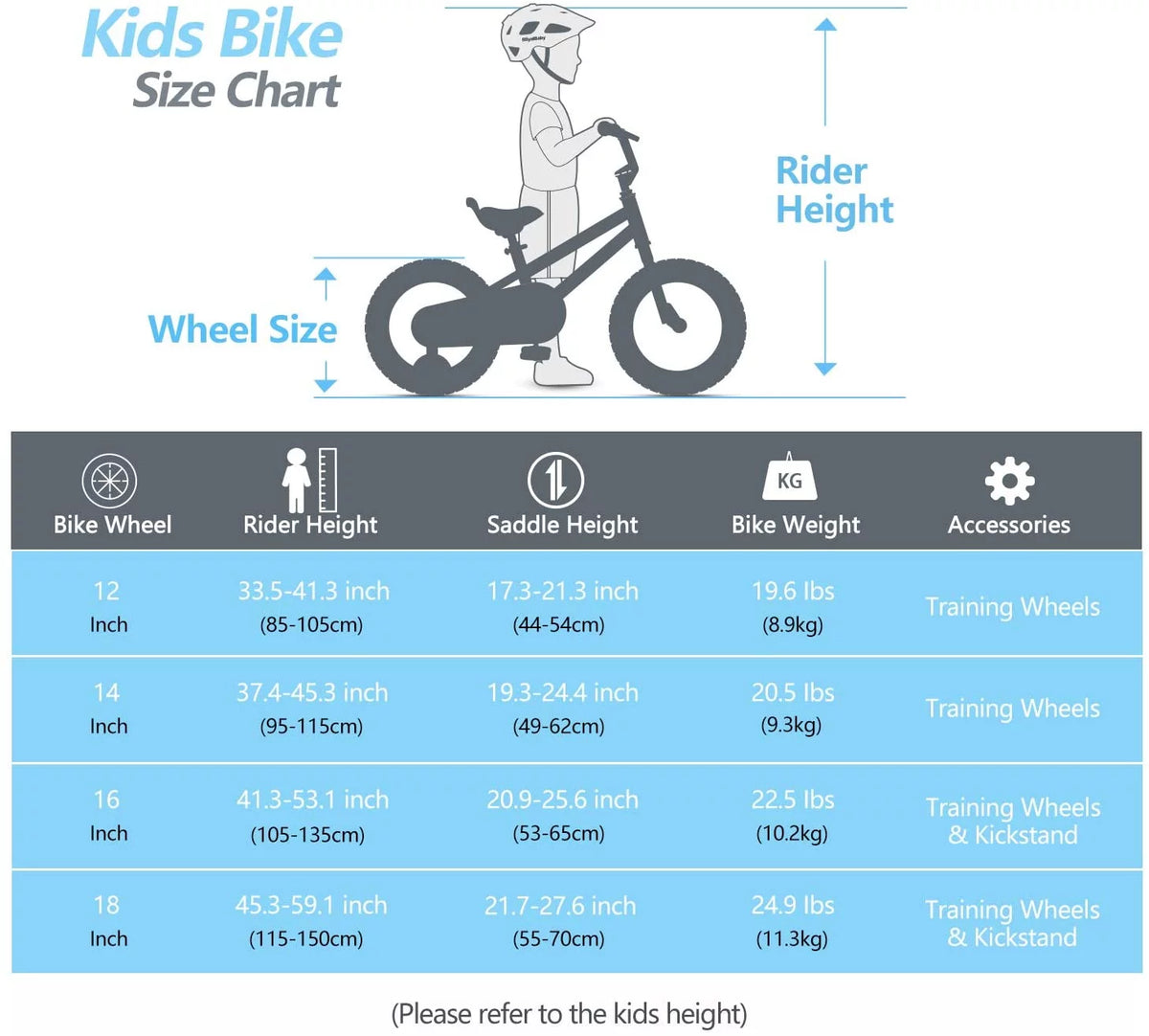 18 In Blue Steel Bike with Kickstand Y3433