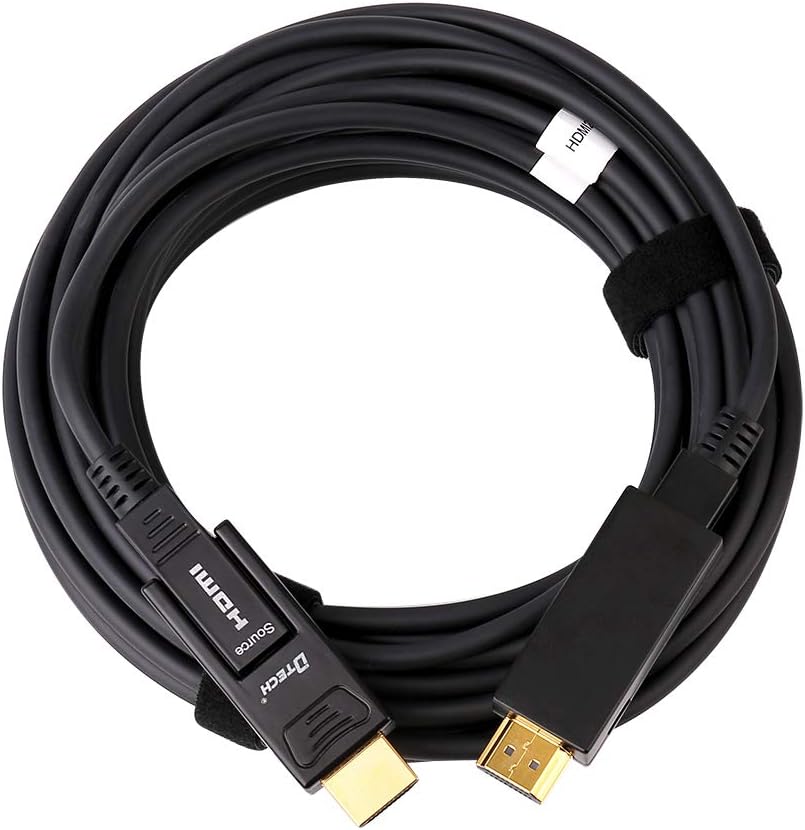 50-Meter Fiber Optic HDMI Cable 4K 60Hz 18Gbps Black J554