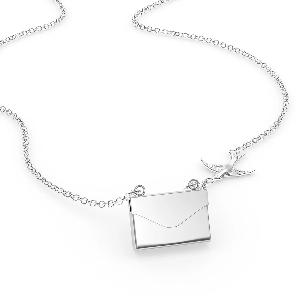 Silver Envelope Locket Necklace M628905