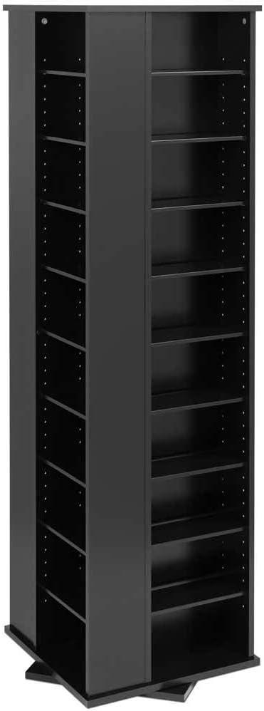 Black Spinning Tower Storage Cabinet F6448