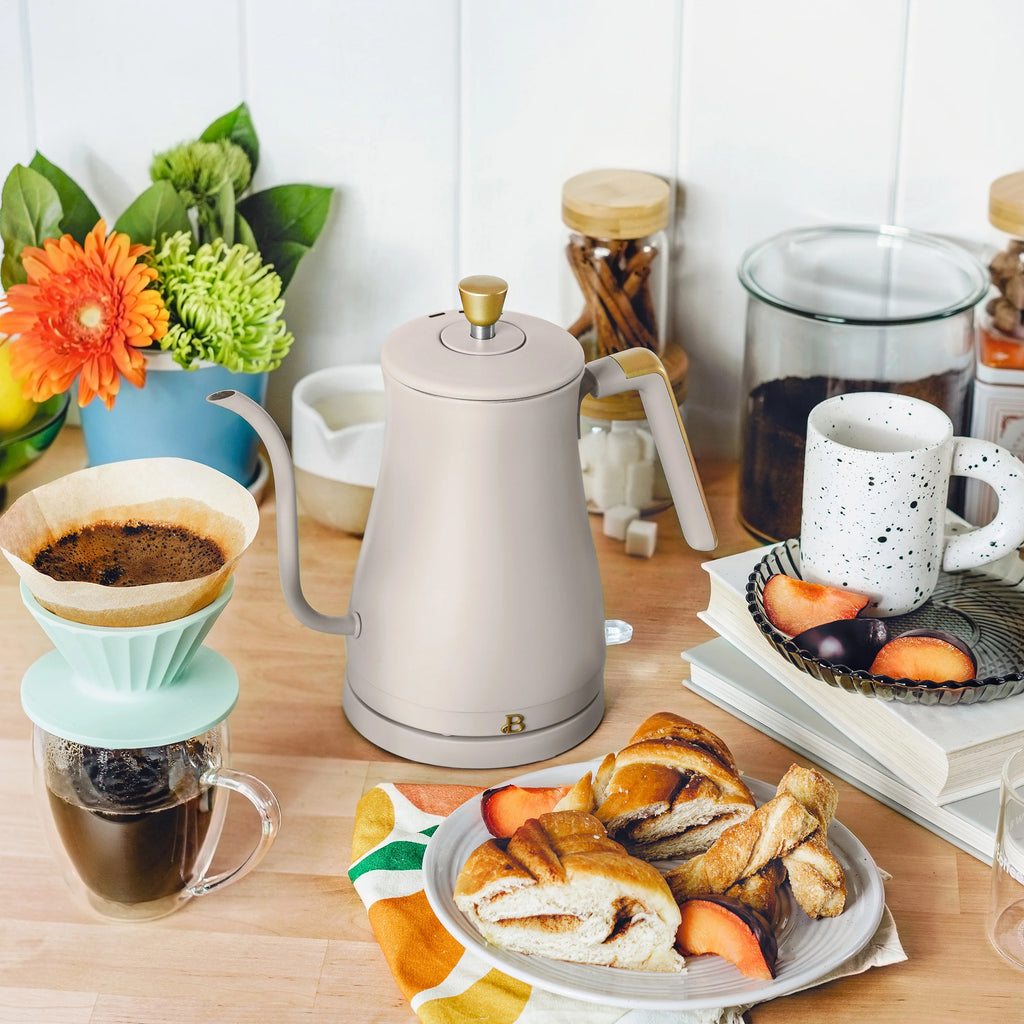 1-Liter Electric Gooseneck Kettle 1200 W Porcini Taupe Z492