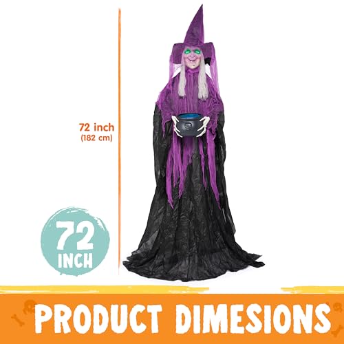 Life Size Animated Witch with Cane K352