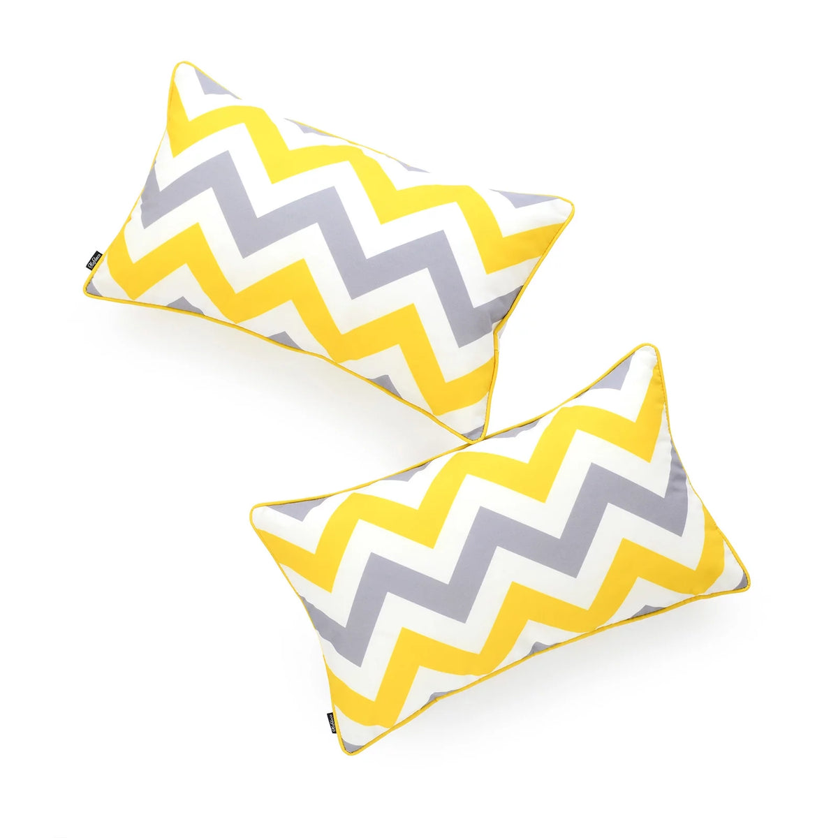 Water Resistant Canvas Lumbar Pillow Cover Set of 2 U90942