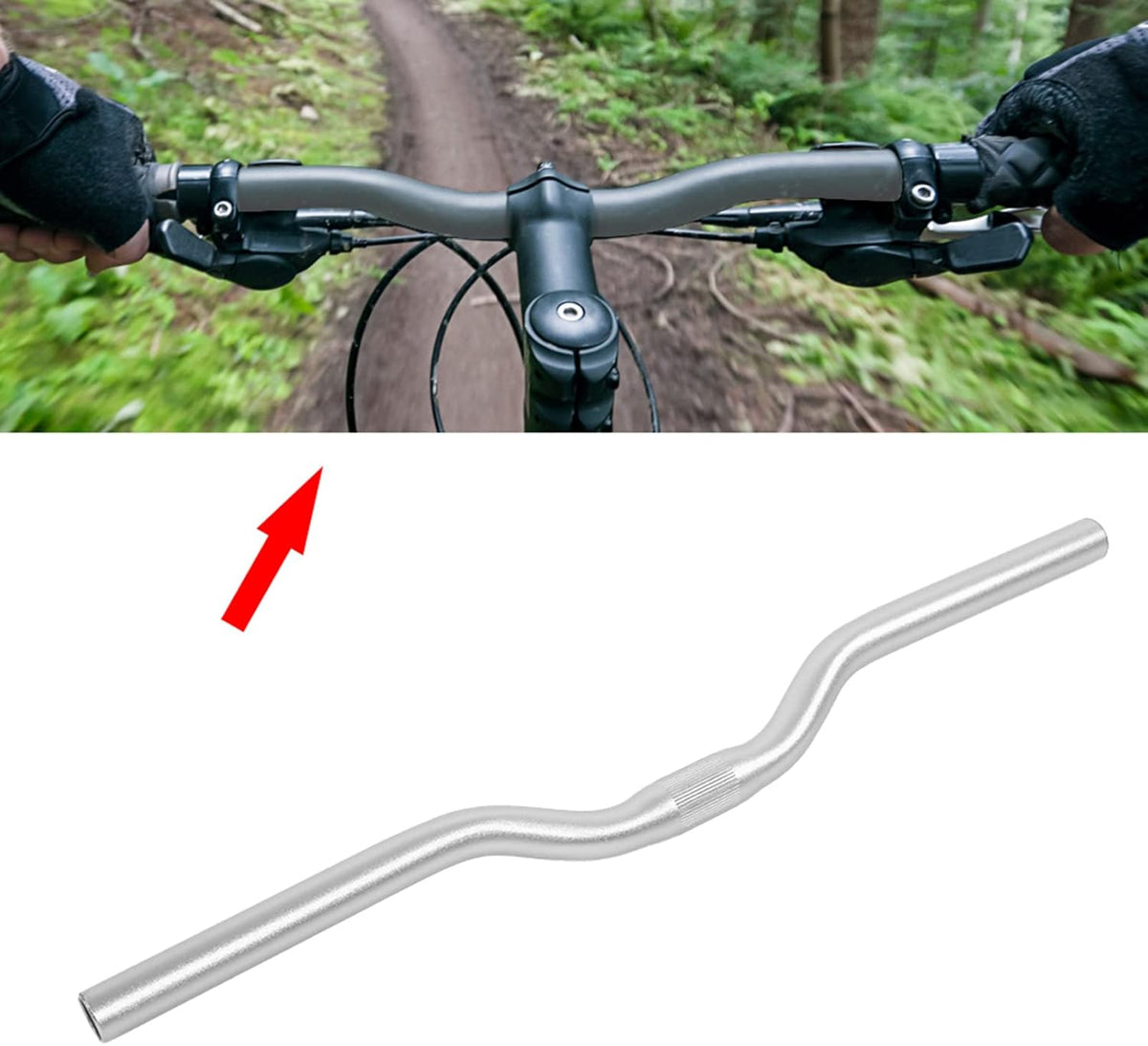 Silver Riser Bar Handlebar Bike Bar J9659