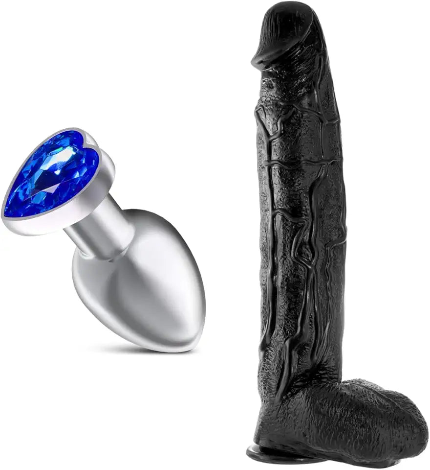 Jeweled Anal Plug (S) + 3" Diameter Dildo C81398