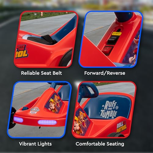 12V Electric Ride-On Go Kart with Lights and Seat Belt P8490