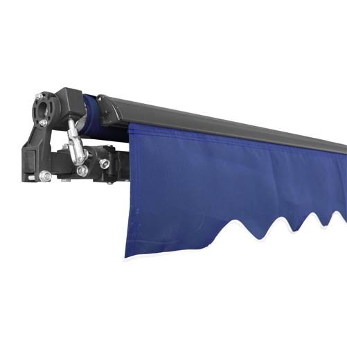 Motorized Retractable Black Frame Patio Awning 20 x 10 Feet E4989