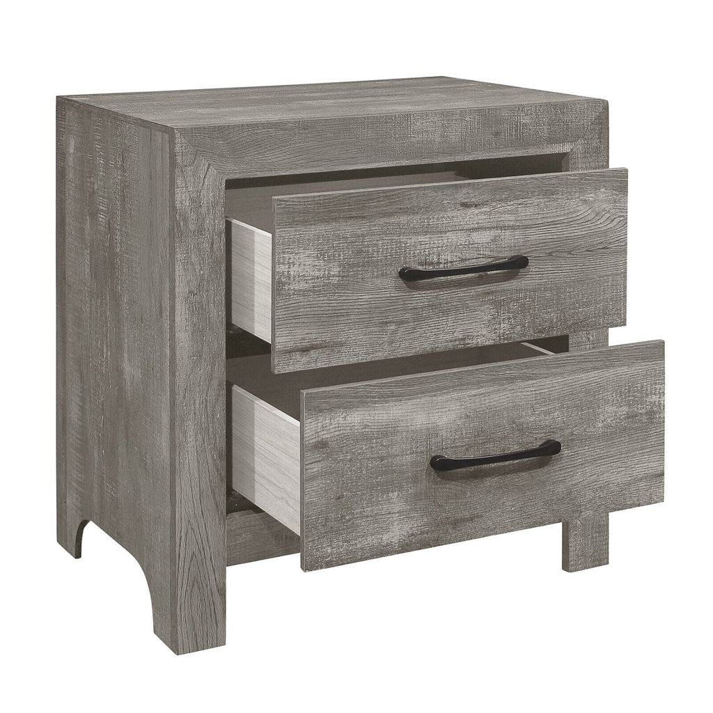 California King Size Bed and 2 Nightstands 3pc Set H9266