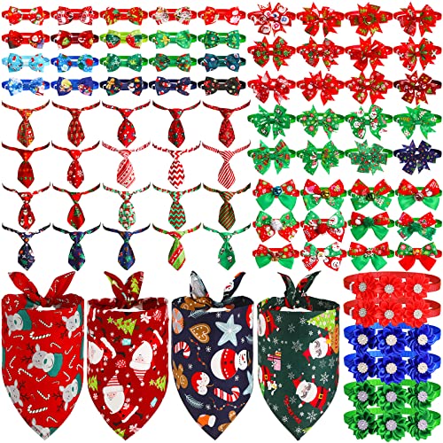 85 Pcs Christmas Dog Ties Set I337134