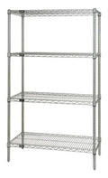 Chrome Wire Shelving Starter Kit 14 x 24 x 74 in. X6091