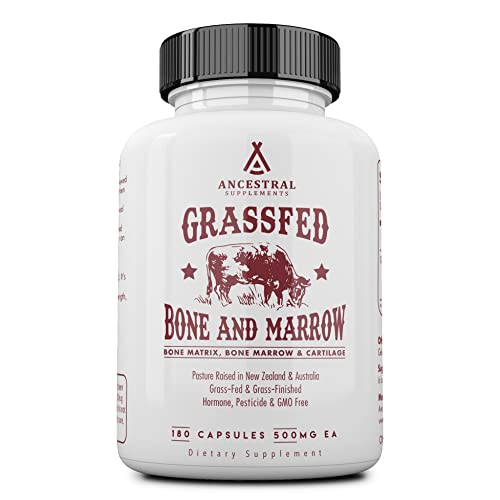 Grass Fed Beef Bone and Marrow Supplement, 3000mg, 180 Capsules T415