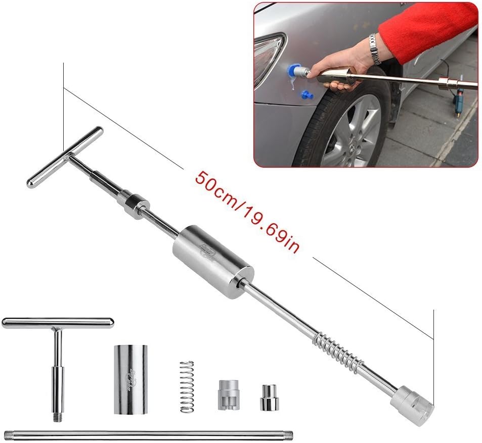 68 Pcs Auto Body Paintless Dent Removal Tools Kit LED Reflect Light Board Dent Lifter Bridge Puller Set H4174