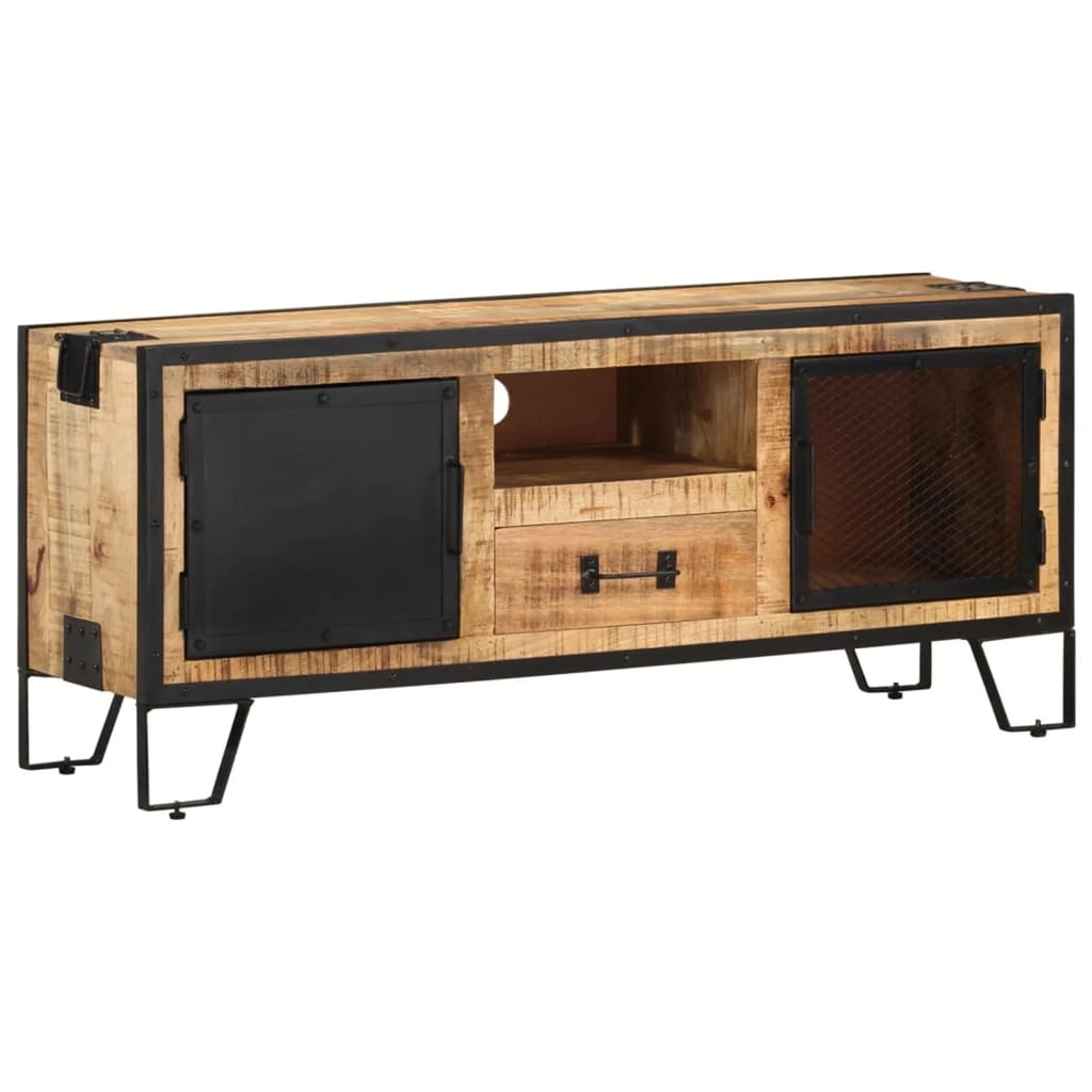 Rough Mango Wood TV Stand with Storage Drawer N813100
