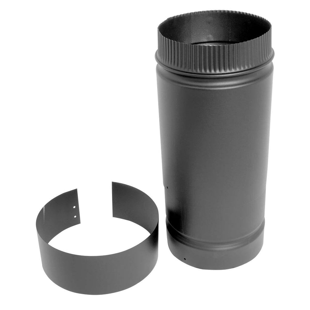 6'' to 18'' Telescoping Double Wall Black Stovepipe M5651