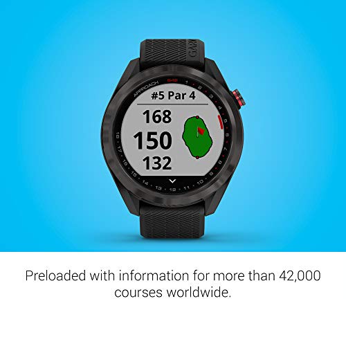 Golf Smartwatch with 1.3" Color Touchscreen and Scratch-Resistant Ceramic Bezel W4574