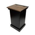 Black Wood Lift Top Trash Can Cabinet F333