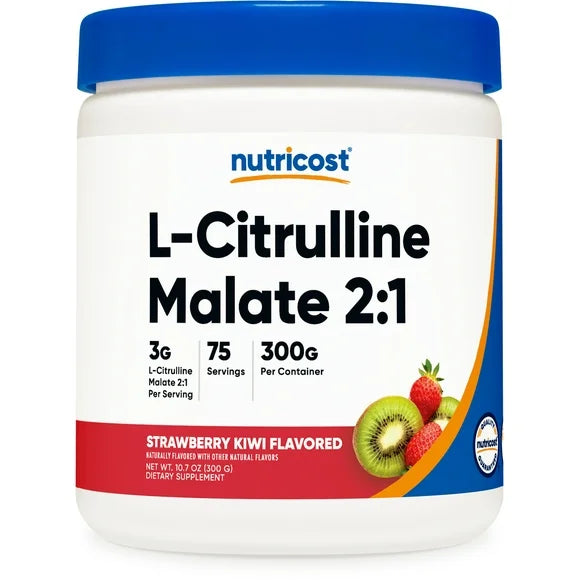 L-Citrulline Malate Powder 2:1 Supplement 300 Grams Strawberry Kiwi V631