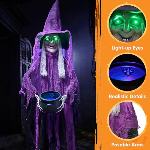 Life Size Animated Witch with Cane K352