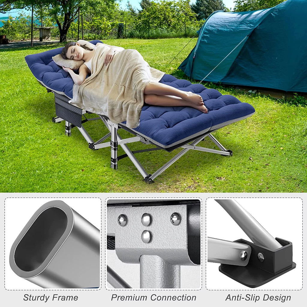 Folding Camping Cot with Cushion & Pillow B790