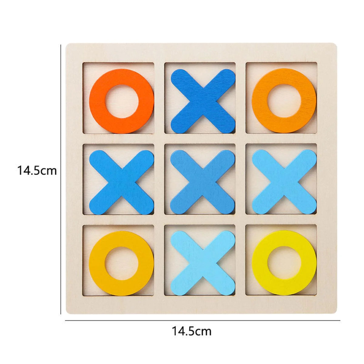 Tic Tac Toe Board Puzzle Game Educational Toys XO Table Toy yellow Y81180