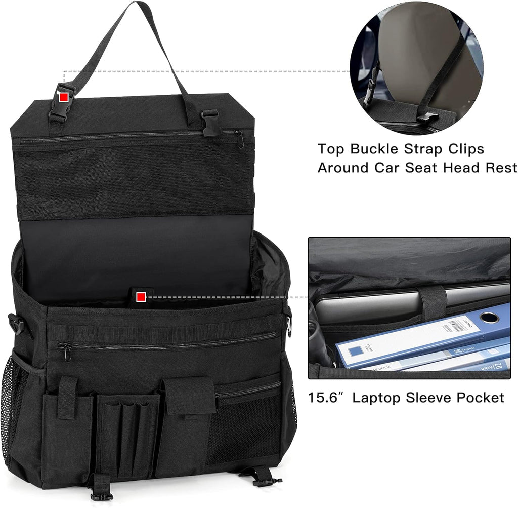Black Patrol Bag with Molle Webbing L525