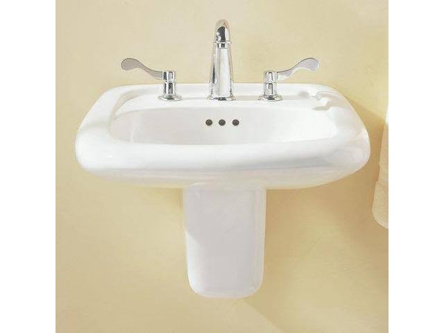 White Wall Mounted Sink F446