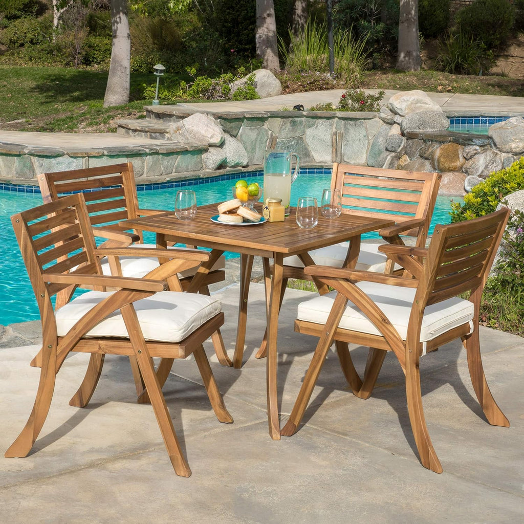 5-Pcs Acacia Wood Dining Set H2941