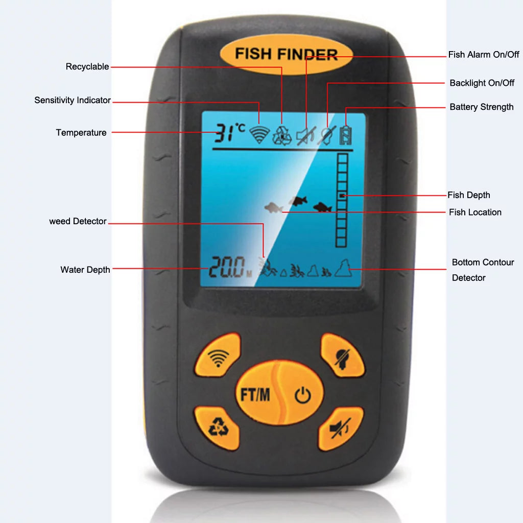 Handheld Portable Fish Depth Finder D752