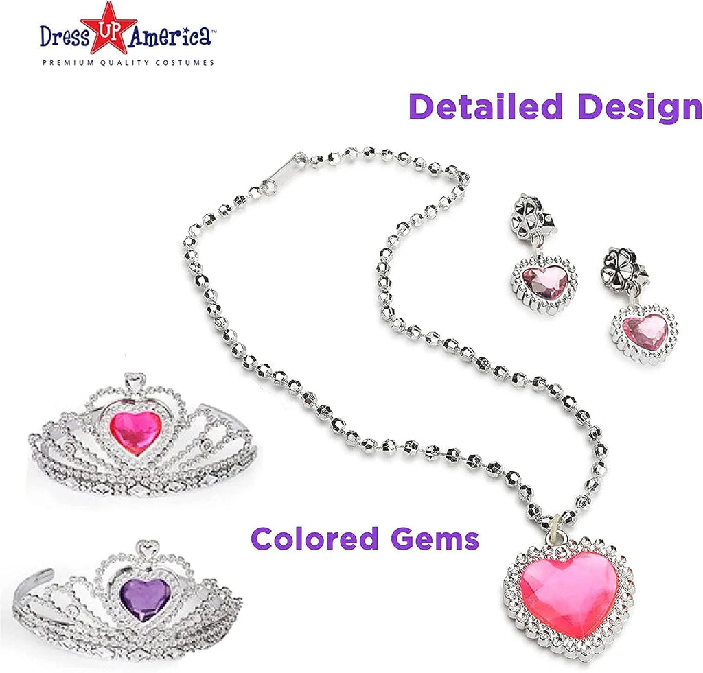 Princess Dress Up Set with Shoes, Crown & Jewelry D2417