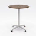 36x22 Round Teak Top Bistro Table with Casters F621509