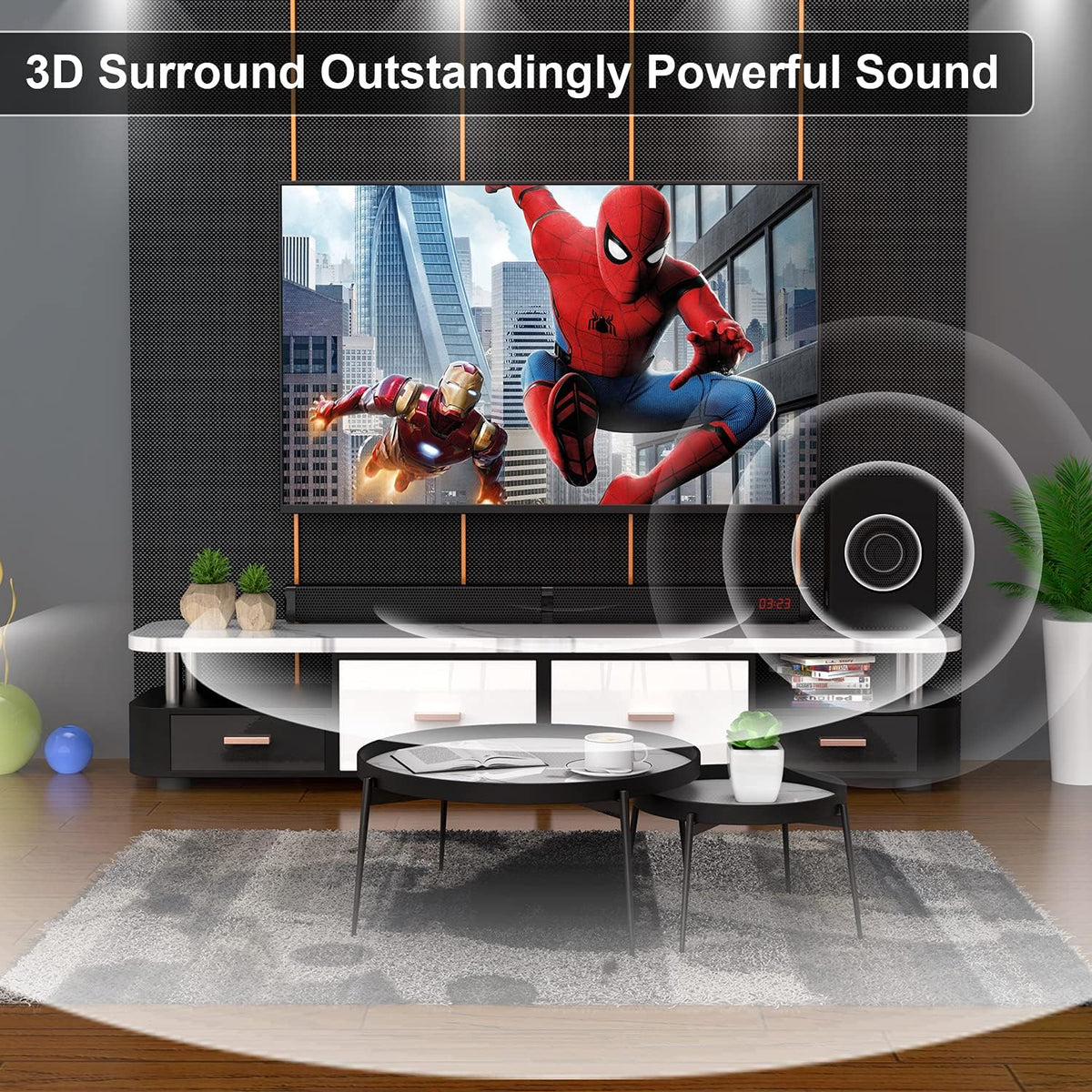 Sound Bars for TV with Subwoofer, 2.1 Channel N49539