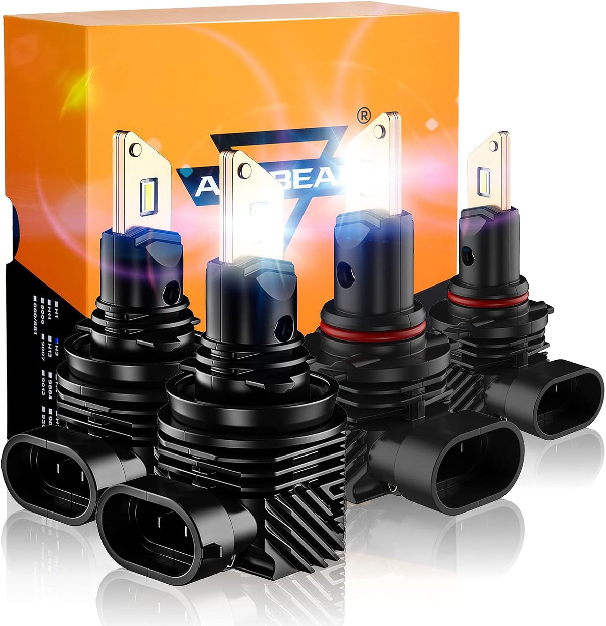 6500K Cool White LED Bulbs Combo, Pack of 4 Pack of 2 U5955