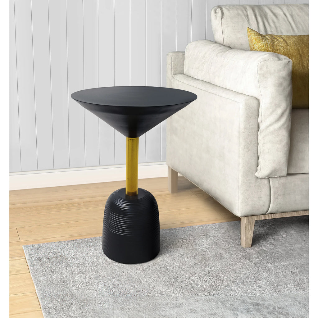 Round Black Side End Table T965785
