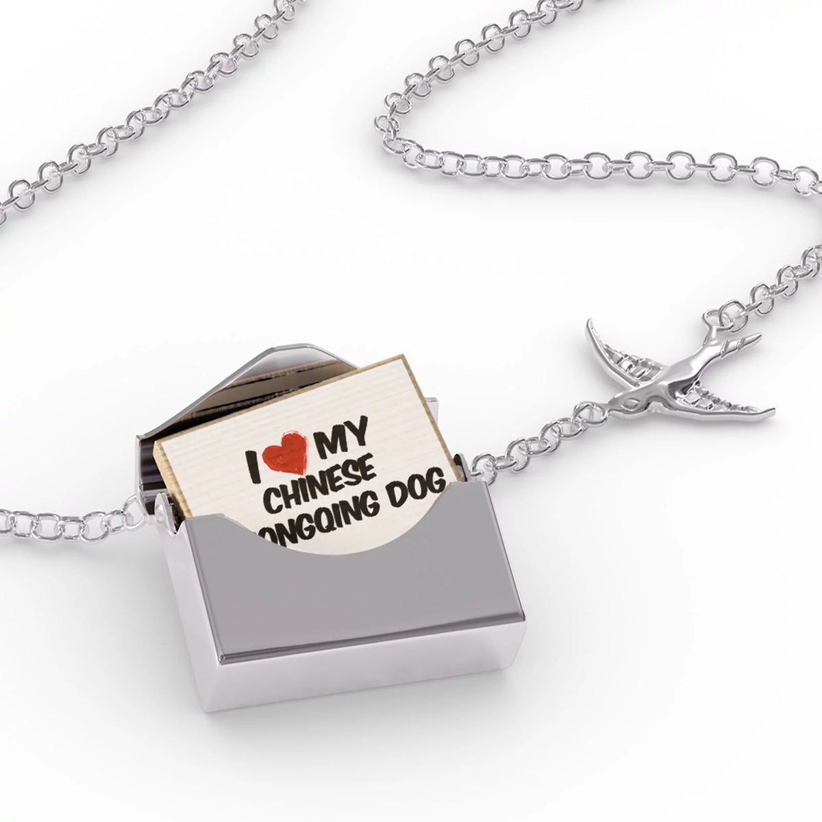 Silver Envelope Locket Necklace M628905
