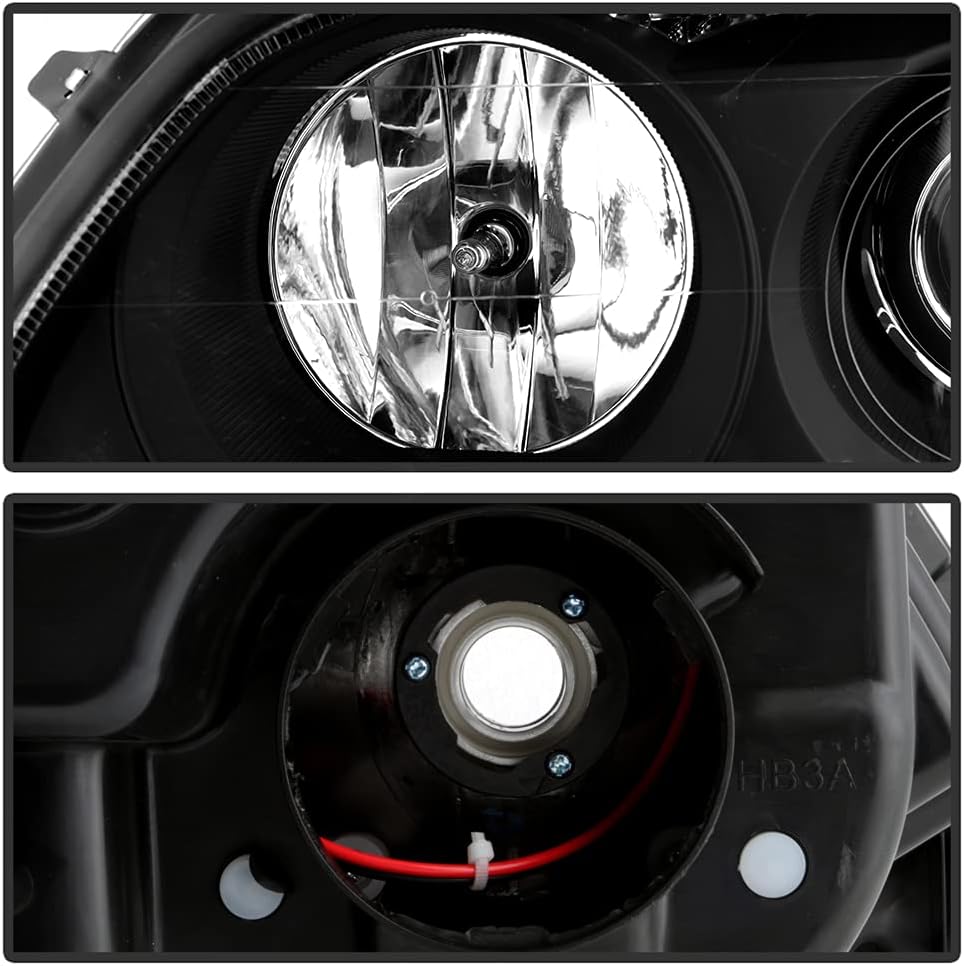 Black Housing Projector Headlight Headlamps Pair Set Y940196