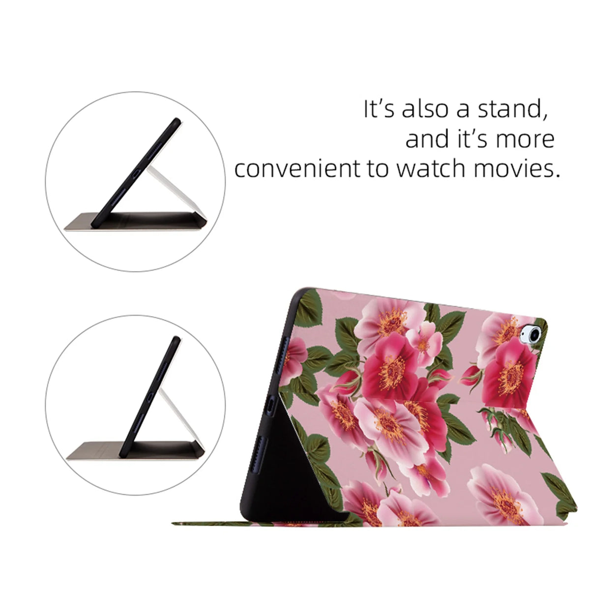Black Flower Bush iPad 10.9 Inch Stand Cover D791478
