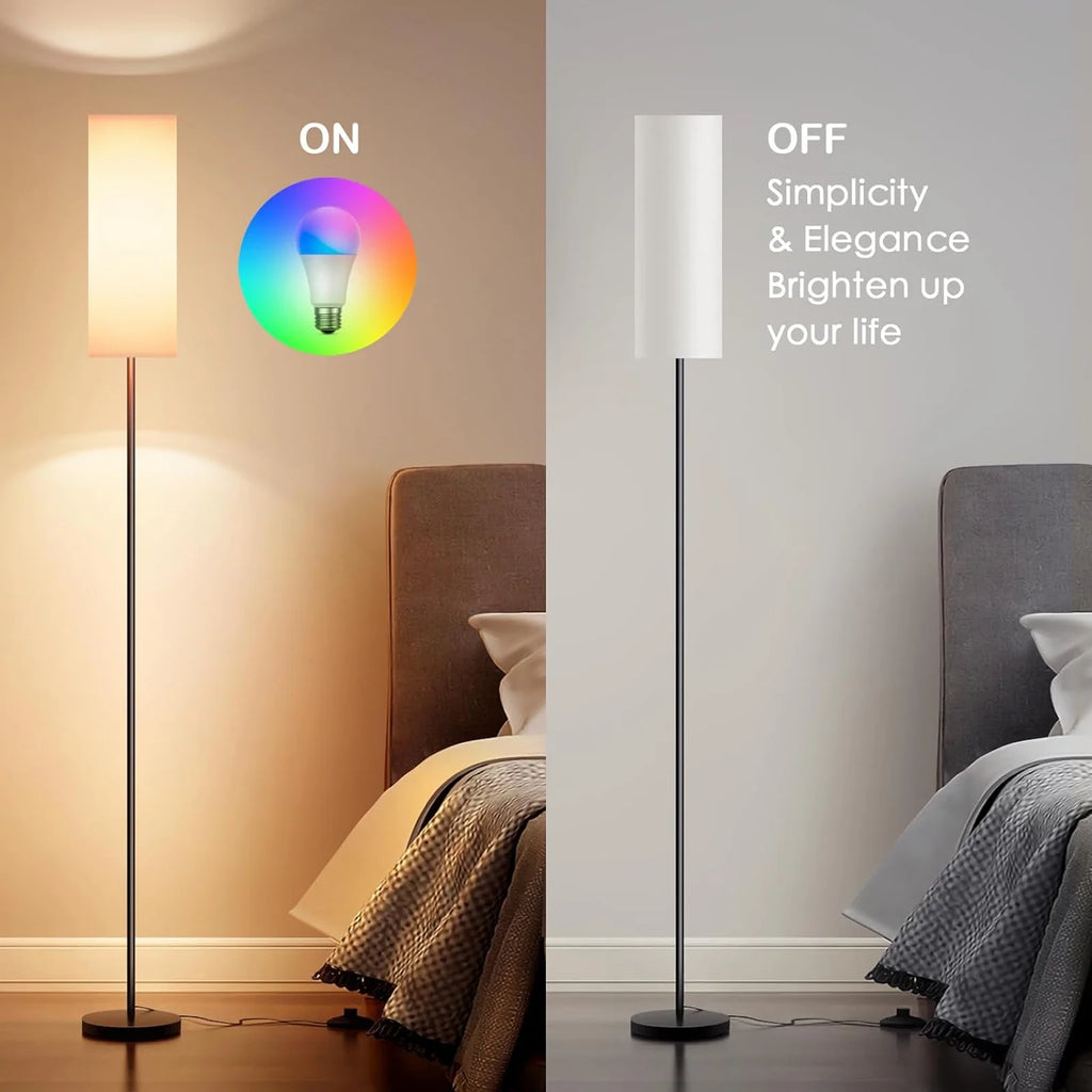 RGB Smart LED Floor Lamp with White Lampshade O892409