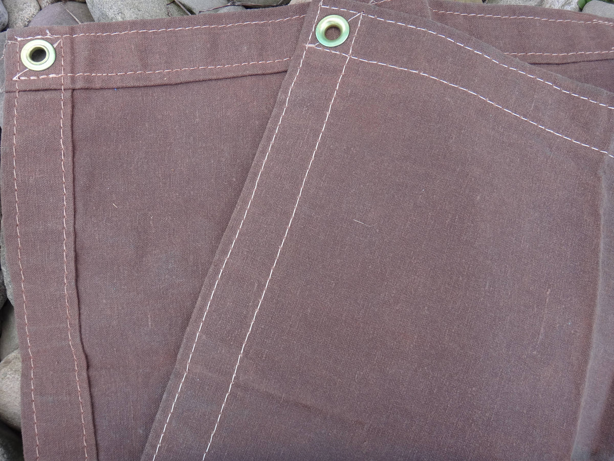 16 ft. x 16 ft. Brown 12 oz. Canvas Tarp O646