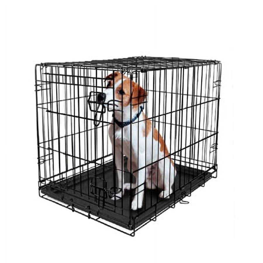 Single-Door Folding Dog Crate with Divider F30907
