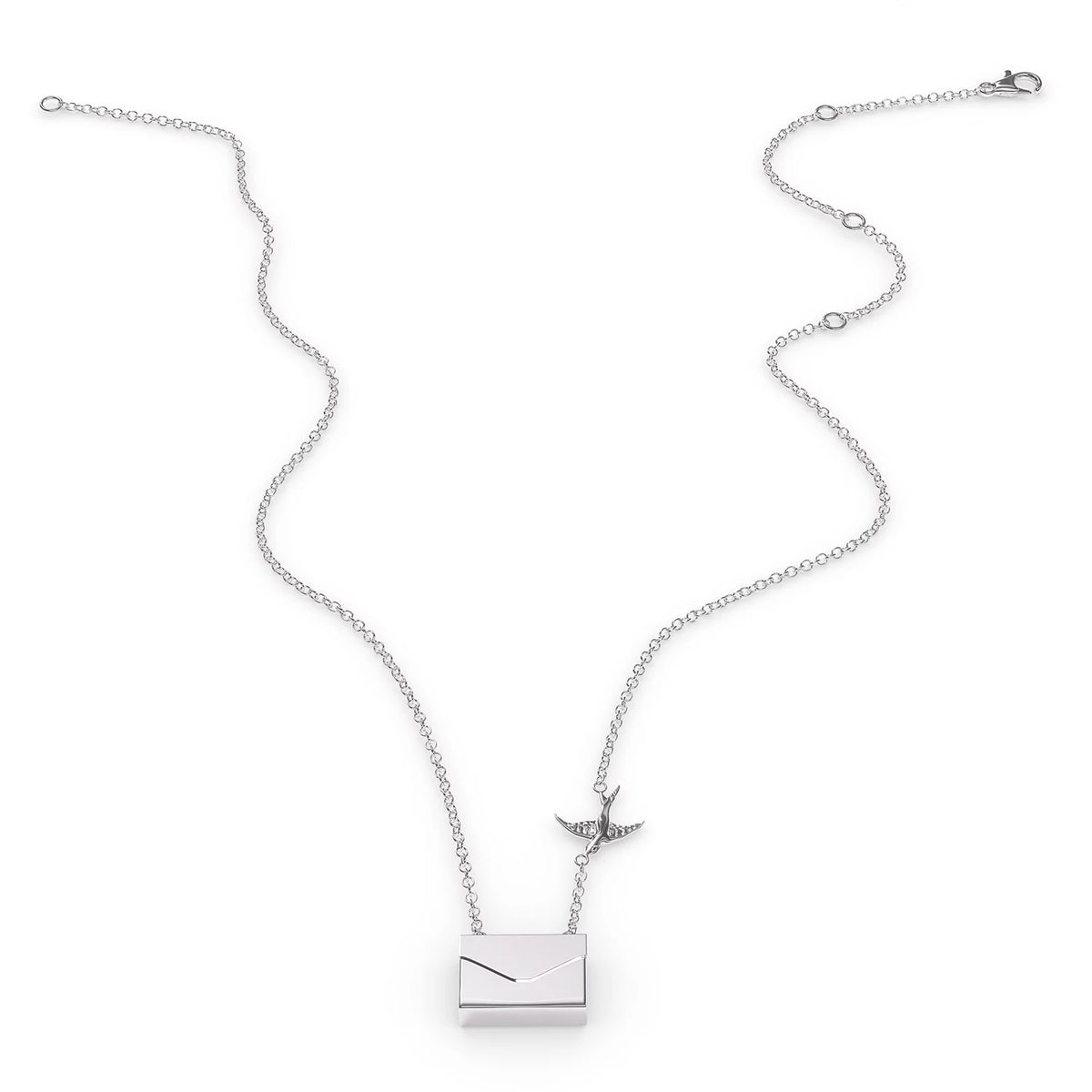 Silver Envelope Locket Necklace M628905