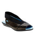 Black Leather Flat K21030