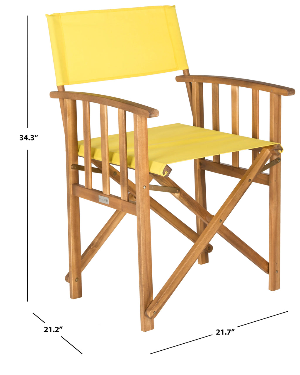 Set of 2 Natural Yellow Outdoor Chair I148798