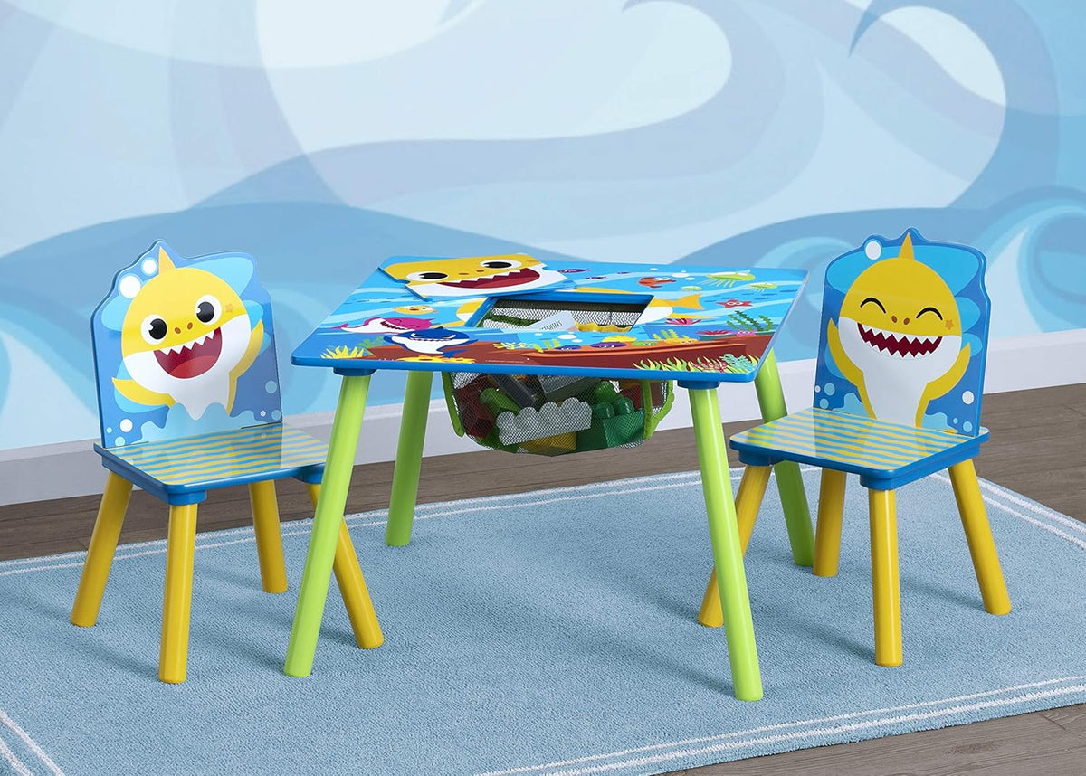 Kids Table and Chair Set with Storage (2 Chairs Included) W2777
