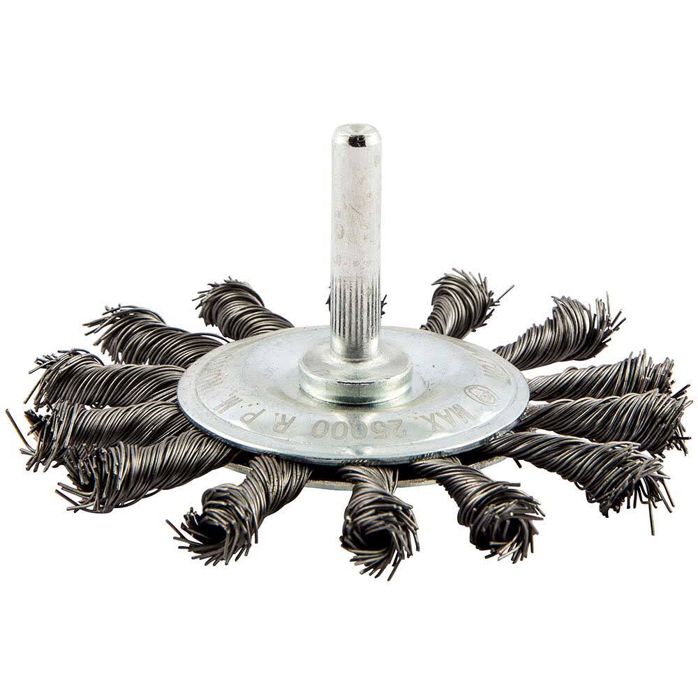 Knotted Carbon Wheel Brush F5152