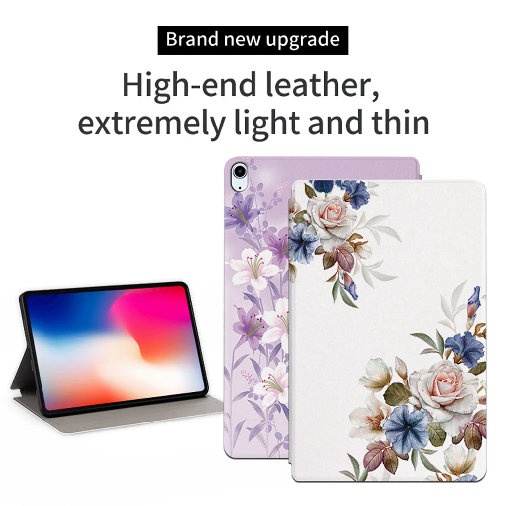 Black Flower Bush iPad 10.9 Inch Stand Cover D791478