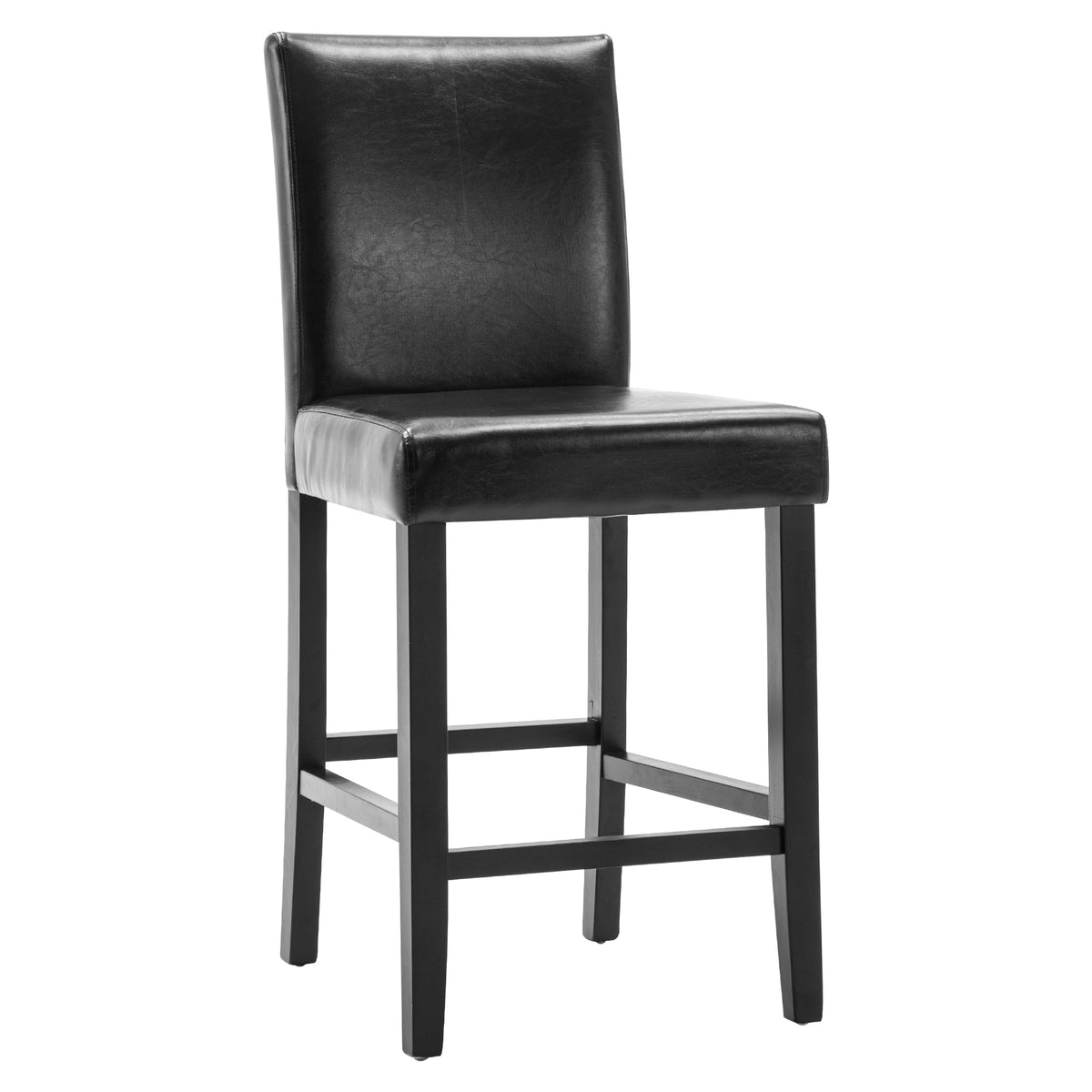 Black PU Leather Bar Stools, Set of 2 V988070