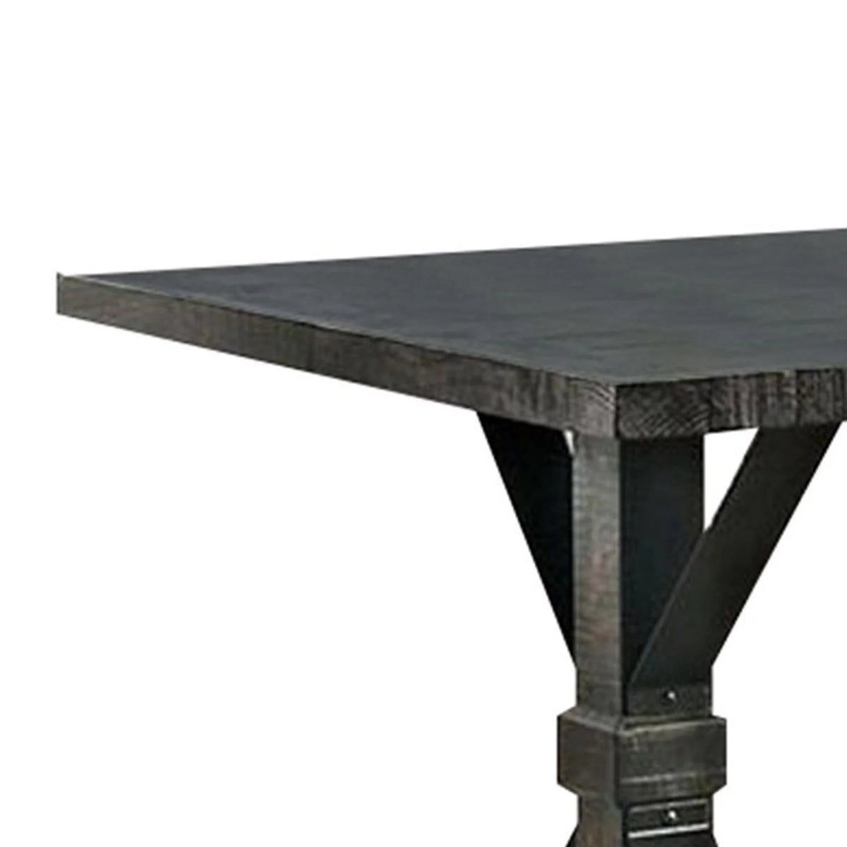Antique Black Dining Table With Trestle Base E685968