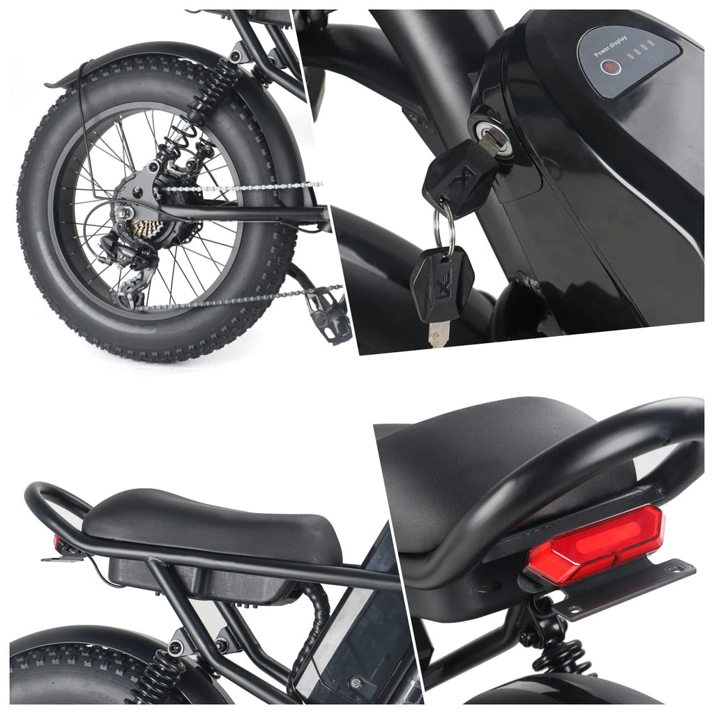 20" x 4.0 Electric Bike with 750W Brushless Motor, 48V 15.6Ah Removable Battery, Shimano 7-Speed Transmission P947068